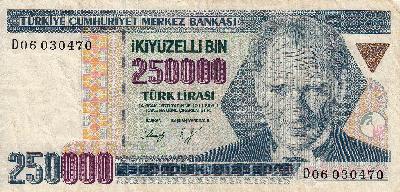 Beschrijving voorzijde: ATATURK SERIE D